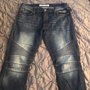 Blue Slim Fit Express Biker Jeans